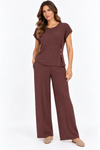 Blusa morcego heritage botoes cafe,.